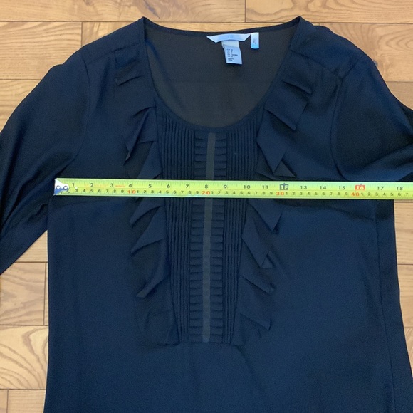 H&M black 3/4 semi sheer shirt 8 - Picture 3 of 7